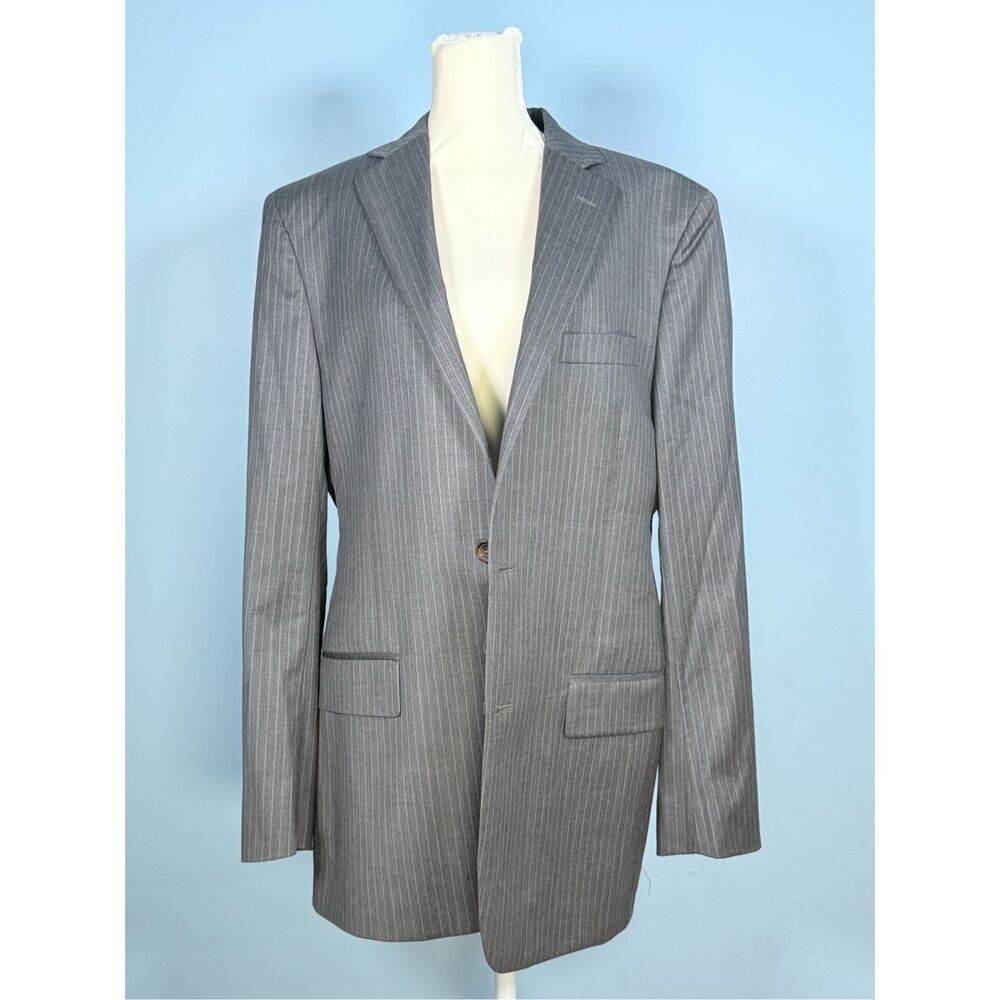 Brooks Brothers 346 Fitzgerald Fit Two Button Wool Blazer Jacket 40L‎ Grey